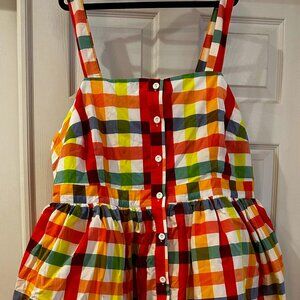 NWT CJR x Target Plaid Wide Strap Dress